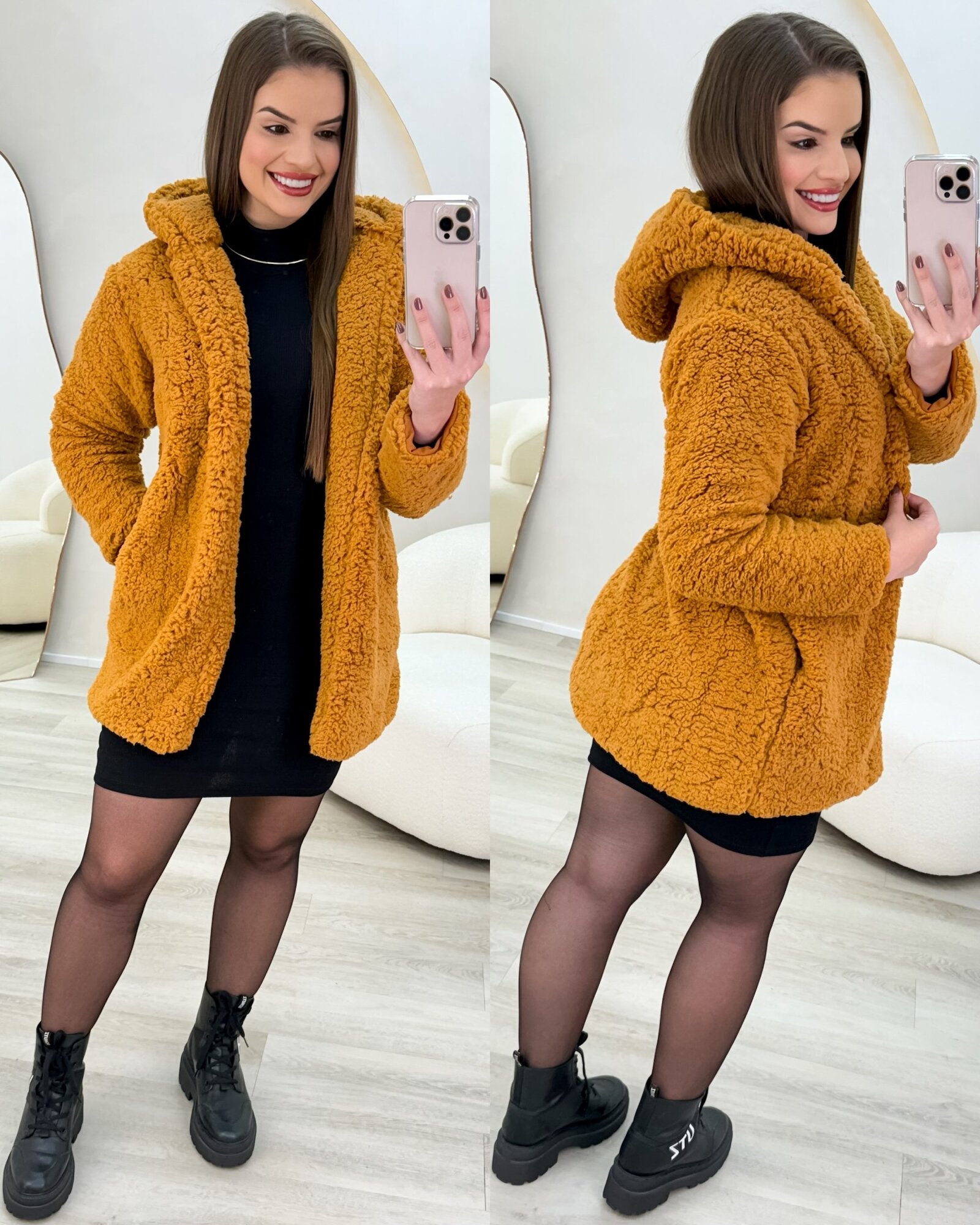 CASACO TEDDY ANNE CARAMELO