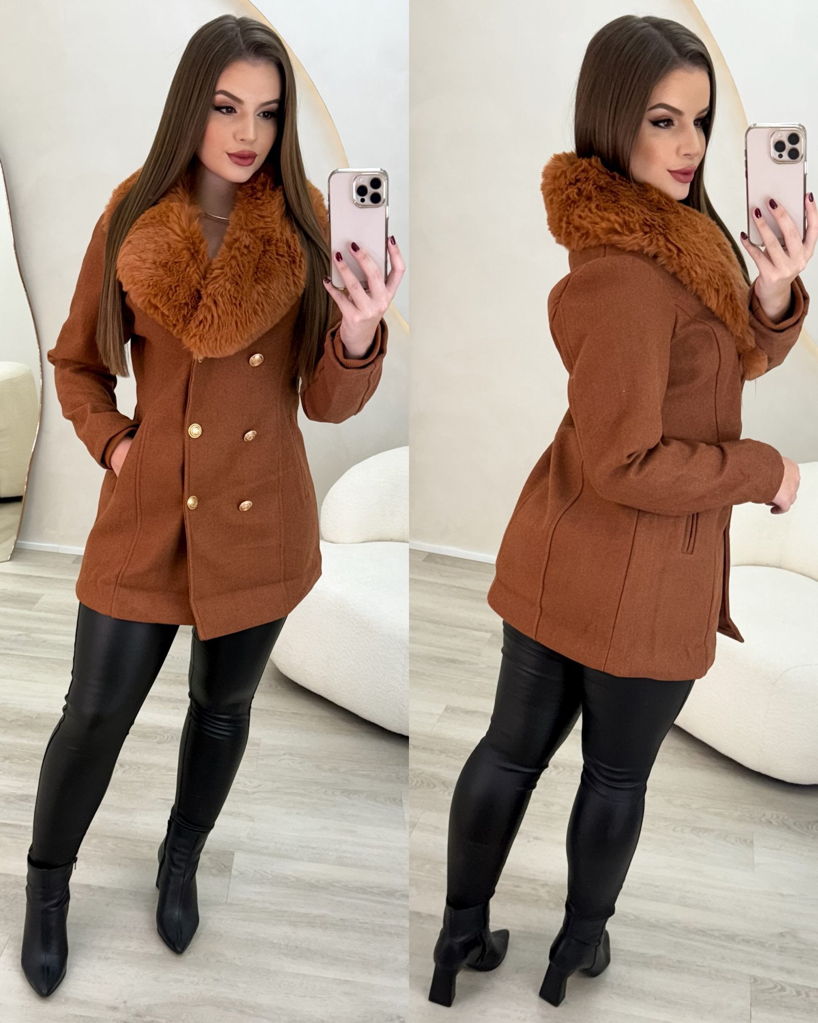 PARKA MICHELI MARROM